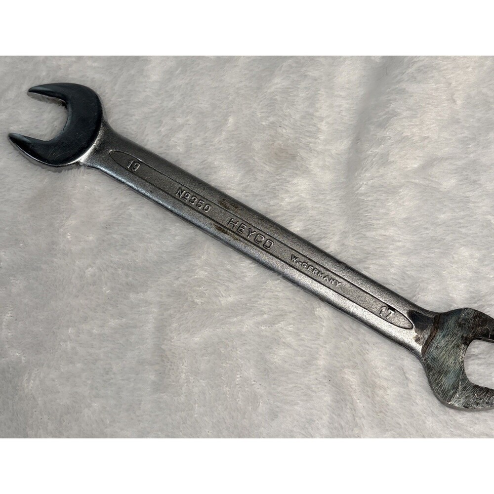 Heyco Open End Wrench 17mm X 19mm No. 350 W. Germany Chrom-Vanadium